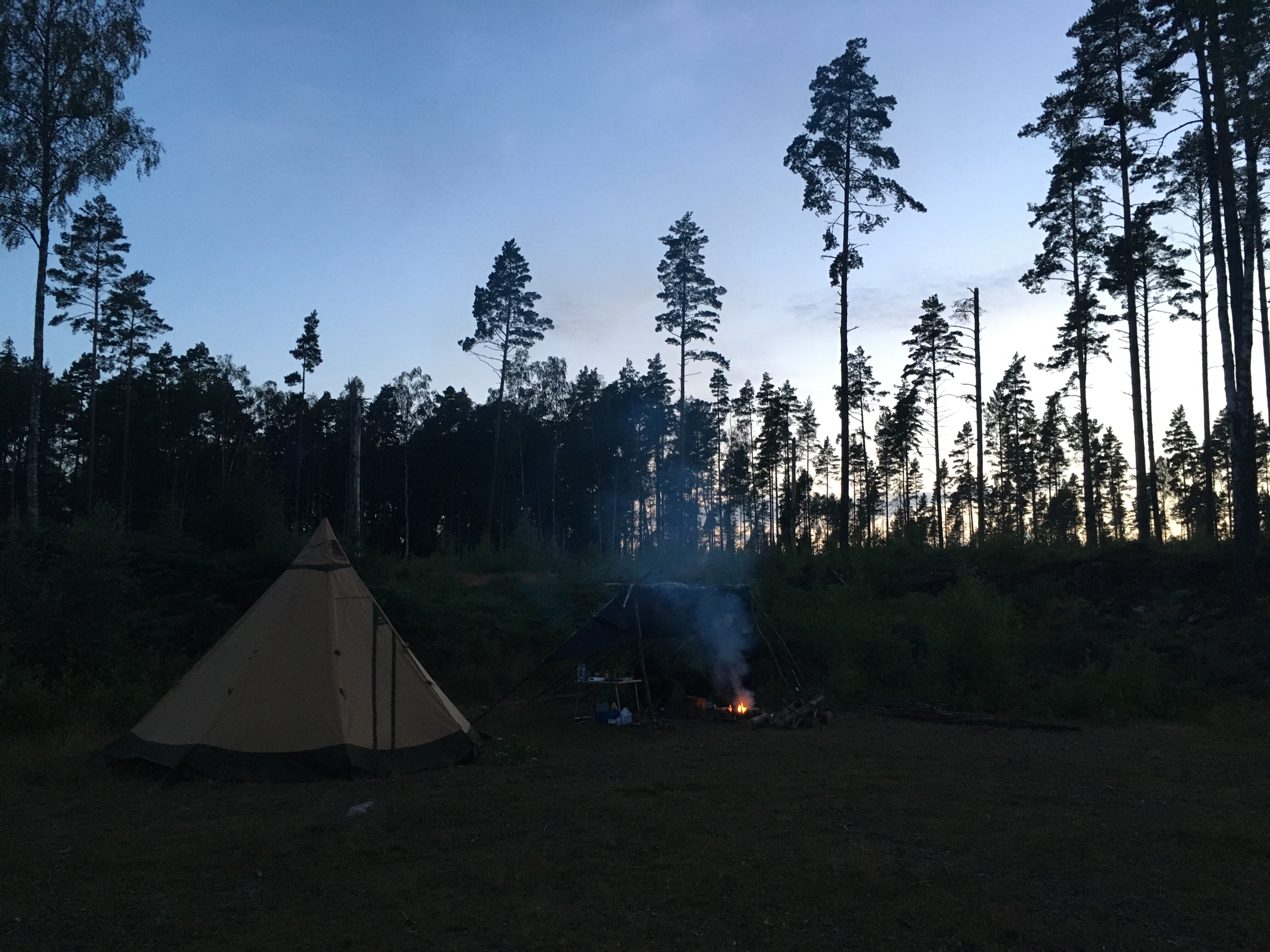 Camping mit dem Tentipi in Schweden